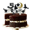 14pcs Halloween Cake Toppers Ghost Cat Bats Spider Witch Cupcake Flags Toppe Hn