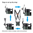Binocular Chest Harness Strap Adjustable Double Shoulder Strap for Cameras