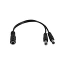 5.5x2.1mm 1 to 2 M/F DC Power Splitter Cable for Security CCTV Camera T9V8