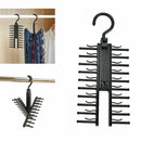 Ties Rack Hangers Closet Organizers Necktie Tie Cross Black Hanger 20 O9S3
