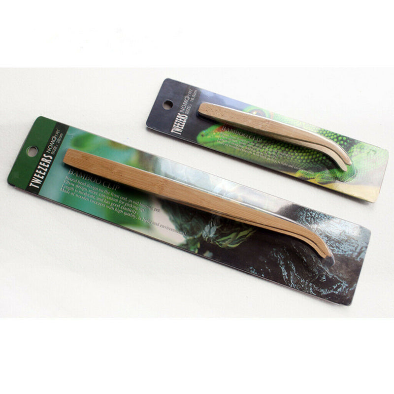 16.5cm Bamboo Tweezers Pet Insects Gardening Bent Feeding Tool