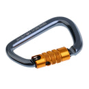 2Pcs D Shape Carabiner Auto Locking Spring Gate Keychain Karabiner for Gears