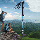 Adjustable 3 Section Carbon Fiber Trekking Walking Hiking Pole Cane Crutch