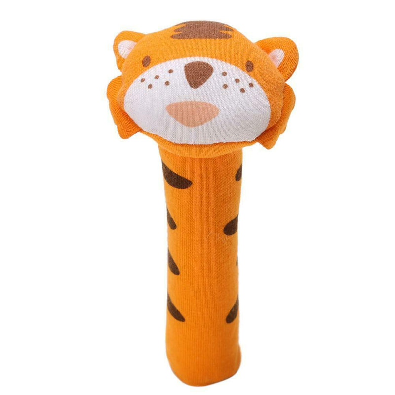 Developmental Animal Soft Stuffed Infant Baby Plush Toys Rattles Kids Tiger