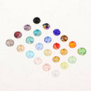 1200PCS 24 Mixed Color Crystal Faceted Glass Beads Spacer Loose Beads Charms for