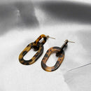 Large Acrylic Leopard Square Earrings for Women Minimalist Jewelry Cutout S