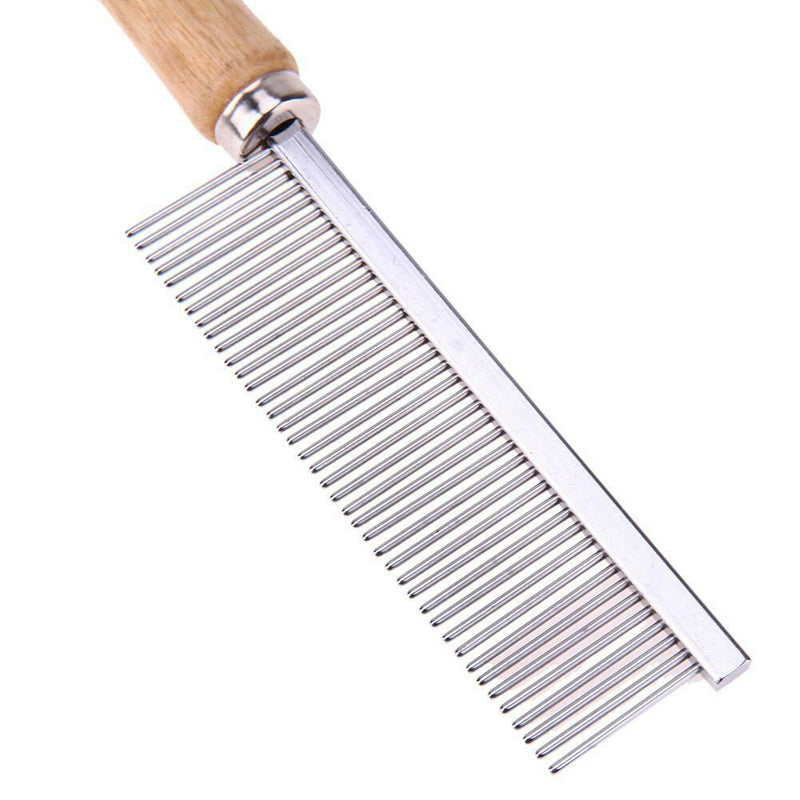 Stainless Steel Pet Comb for Dog Cat Hair Removal Single Row Straight Comb