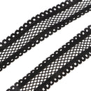 5 Yds 18mm Elastic Spandex Sewing Lace Band DIY Hair Ties Accessories Black