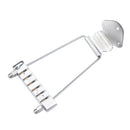 Chrome 6 String Guitar Tailpiece Open Frame Bridge For Archtop Guitar