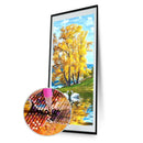 Full Drill Round Diamond Painting Swan Lake Cross Stitch Mosaic Home Decor
