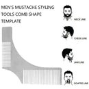 Stainless Steel Beard Styling Shaping Template Comb Facial Hair Tool M8E7