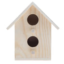 Wooden Bird House Perch Wood Paint Cabin for Indoor Cage Hanging Decoration