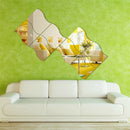 1Set Mirror Wall Stickers Home Decoration DIY Art Wave Mirror Wall Stickers New