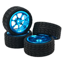 Front & Rear Alum Wheel Rubber Tire Tyre Set for WLtoys A949 A959 A969 A979