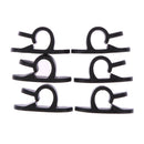 10Pcs Cable Cord Wire Line Organizer Plastic Clips Ties Fixer Holder Black A