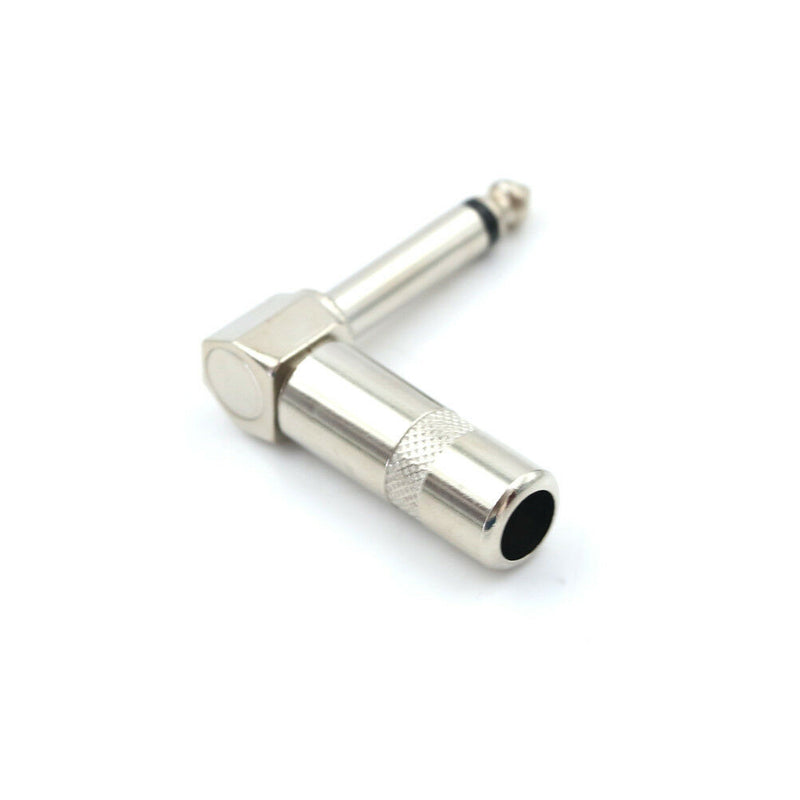 4x 90 Degree Right Angle 6.35mm 1/4"" Male Mono Phone Welded Jack PlugTe