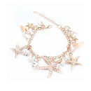 Fashion Star Starfish Conch Shell Bracelet Bangle Charm Women Jewelry GiftJCA Gw