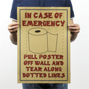 retro toilet decorative bar funny poster toilet decor painting wall sticke BX