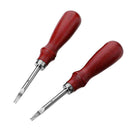 2Pcs Beech Handle Leather Trimmer Chamfering Manual Diy Leather Engraving T