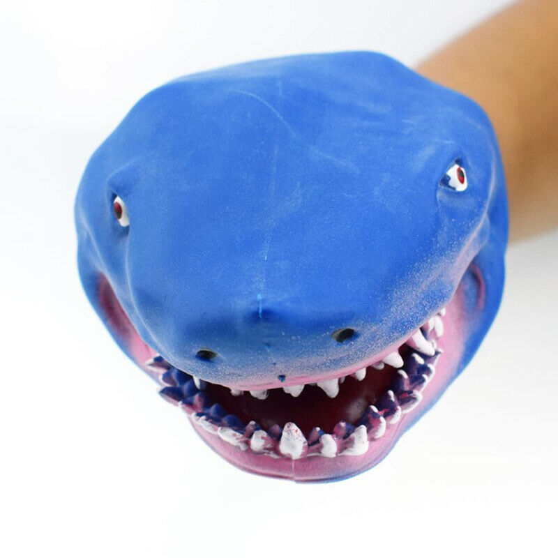 Plastic Shark Hand Puppet for Story Animal Head Gloves Kids Toys Gift AnimaSEAU