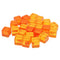 25 Pieces D6 Six Sided Transparent Blank Dices Board Game Transparent Orange