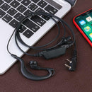 2Pin Earpiece Earphone Headset PTT Mic K Type for TC368 TC370 Baofeng UV5R