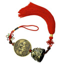 2 Pieces Wind Chime Hanging Bell Charm Chinese Knot Feng Shui Decor Ornament,