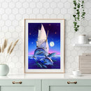 DIY Diamond Painting Cross Stitch Kits Dolphin Full Round Drill Embroidery