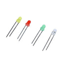 100pcs 5 Colors 3mm Diffused Lens LED Assortment Kit Light Emitting Diodes