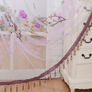 200x100cm Rose Beads Tulle Voile Window Curtain Drape Panel Scraf Valance Sheer