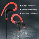 Wireless Earphones Sports Running Ear Hook and Cap Microphone Earplug Red