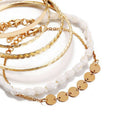 6 Pieces/Set Of Bracelets Shell Alloy Bracelet Ladies Geometric Beads Simpl