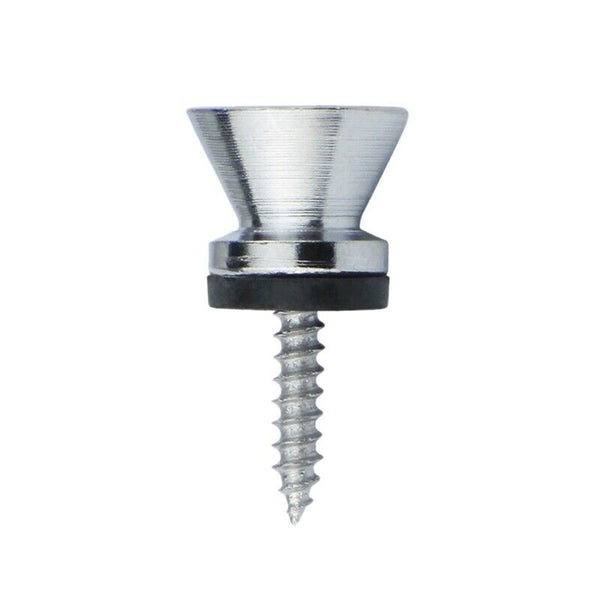 Guitar Bass Chrome Metal End Pin Strap Buttons Locks Cushion Screws (16Pcs)