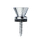 Guitar Bass Chrome Metal End Pin Strap Buttons Locks Cushion Screws (16Pcs)