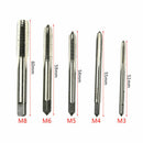 5PCS M3-M8 Pointed Taps Thread Tap Drill Metric Spiral Fluted Machine Screw Set