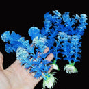 Aquarium Fish Tank Plastic Plant Tree Decoration Long White Blue Water T5F1 L8L1