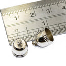 30pcs Leather Cord End Bead Cap Tip Jewelry Findings Necklace DIY Making