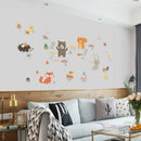 Cute Jungle Animal Zoo Wall Stickers Nursery Girls Childrens Bedroom Art Decals