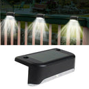 LED Solar Power Light Lamp Outdoor Path Way Garden Deck White Light Black Modern