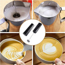 Electric Milk Frother Cappuccino Eggbeater Stainless Steel Latte Handheld Whisk