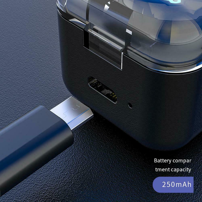 Single True Wireless Mini Bluetooth Earbud In-Ear Handsfree Headset w/Charge Box