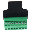 RJ45 Female to Screw Terminal 8 Pin Connector Ethernet Cable Extender Adapter FT