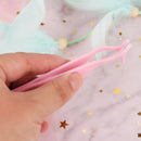 Plastic Eyelashes Extension Tweezers Auxiliary Clamp Clips Eye Lash Makeup TooLJ