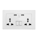 2.1A Wall Socket Dual USB Port Power Adapter Outlets Panel Universal Plug