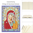 DIY Special Shaped Diamond Painting Religion 50 Pages A5 Notebook Craft