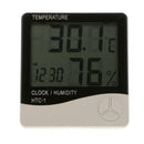 Digital Thermometer Humidity Meter Room Car Temperature Hygrometer Clock