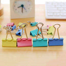 60Pcs 15mm Office School Paper File Ticket Colorful Metal Binder Clips Pretty