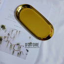 Modern Stainless steel Storage Trays Ellipse Tray Stainless Steel Jewelry R U3H8