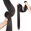 30-Inch Drawstring Straight Straight Virgin Remy Brazilian Hair Braided Bun V7N6