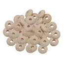 50 Pieces  DIY Wooden Flat Round Beads 8x15mm Loose Spacer Charms Natural Wood